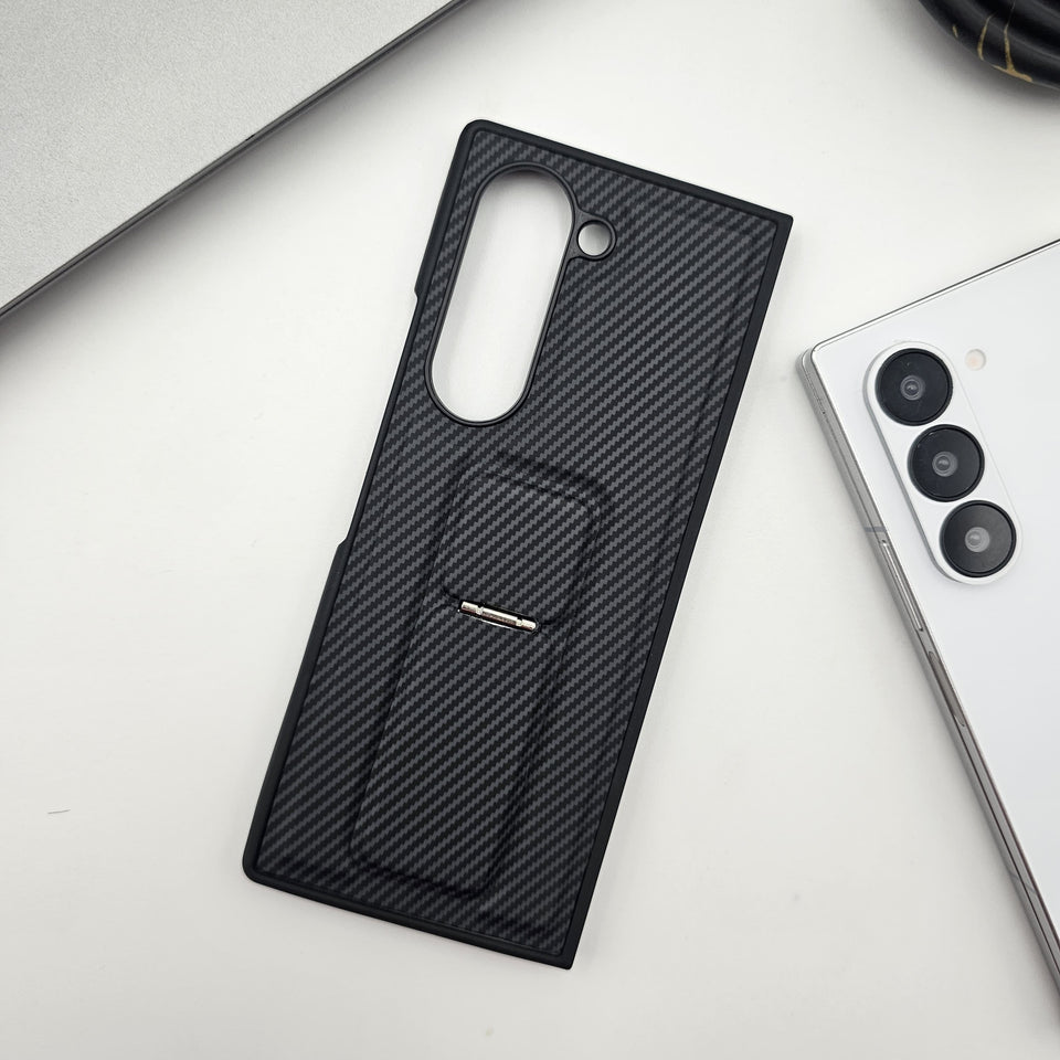 Samsung Galaxy Z Fold 5 Carbon Fibre With Stand Case
