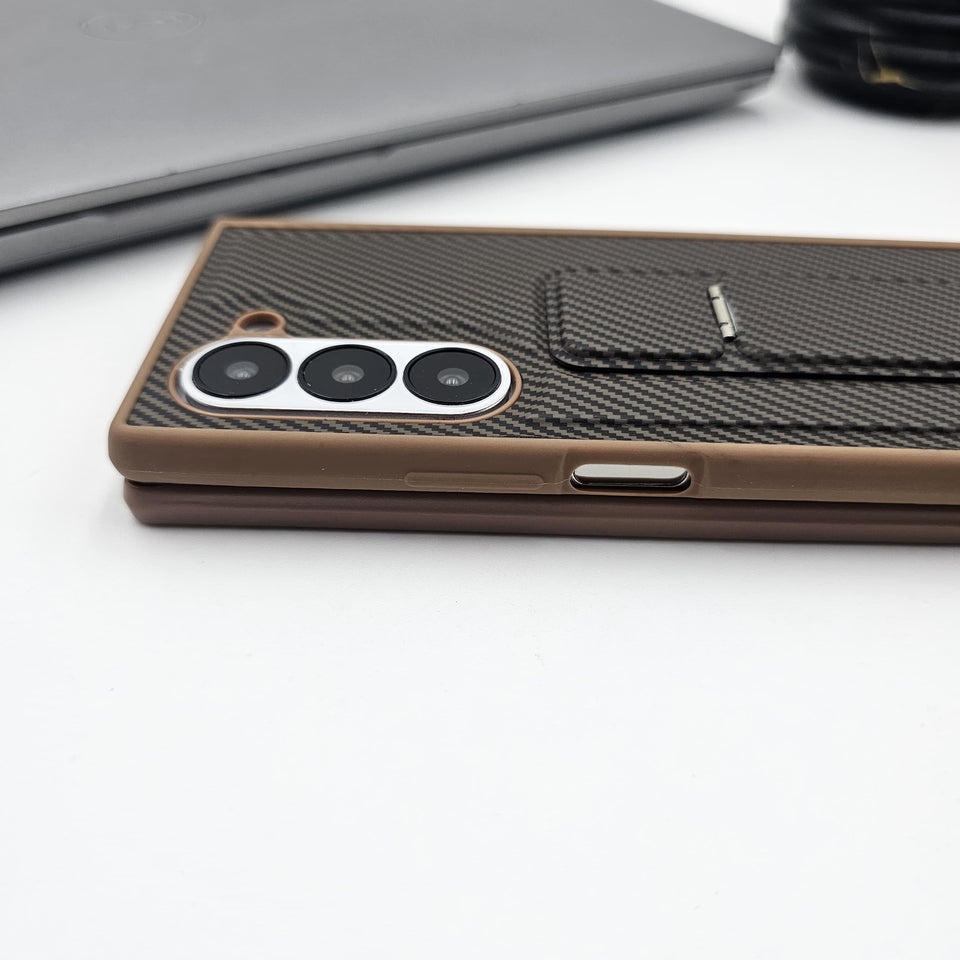 Samsung Galaxy Z Fold 5 Carbon Fibre With Stand Case