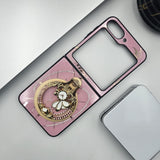 Samsung Galaxy Z Flip 6 3D Rhinestone Diamond Watch Case With Magsafe And Stand