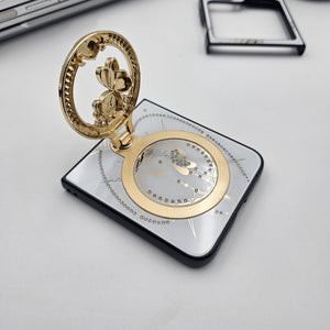 Samsung Galaxy Z Flip 6 3D Rhinestone Diamond Watch Case With Magsafe And Stand