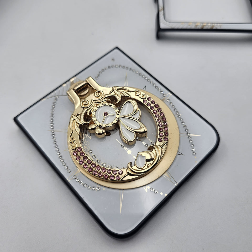 Samsung Galaxy Z Flip 6 3D Rhinestone Diamond Watch Case With Magsafe And Stand