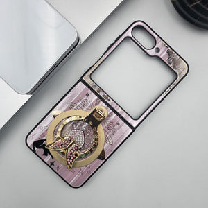 Samsung Galaxy Z Flip 6 3D Rhinestone Diamond Butterfly Case With Magsafe And Stand