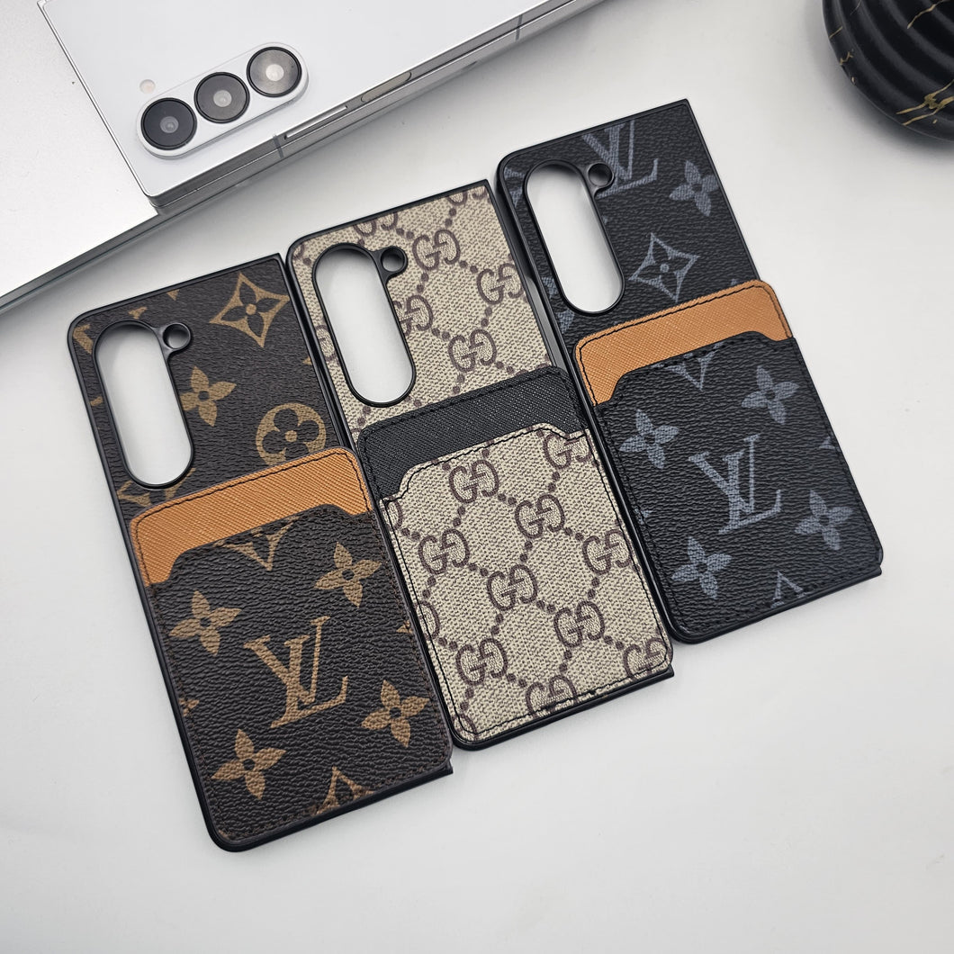 Samsung Galaxy Z Fold 6 Luxury PU Leather Card Holder Case