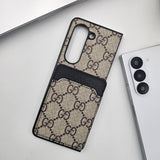 Samsung Galaxy Z Fold 6 Luxury PU Leather Card Holder Case