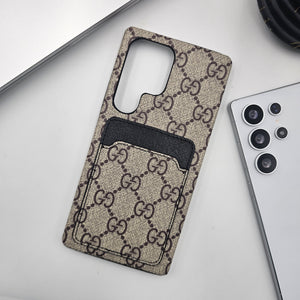 Samsung Galaxy S24 Ultra Luxury PU Leather Card Holder Case