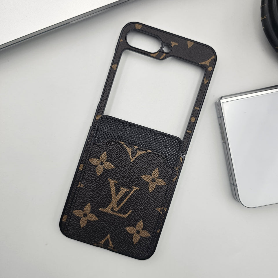 Samsung Galaxy Z Flip 6 Luxury PU Leather Card Holder Case