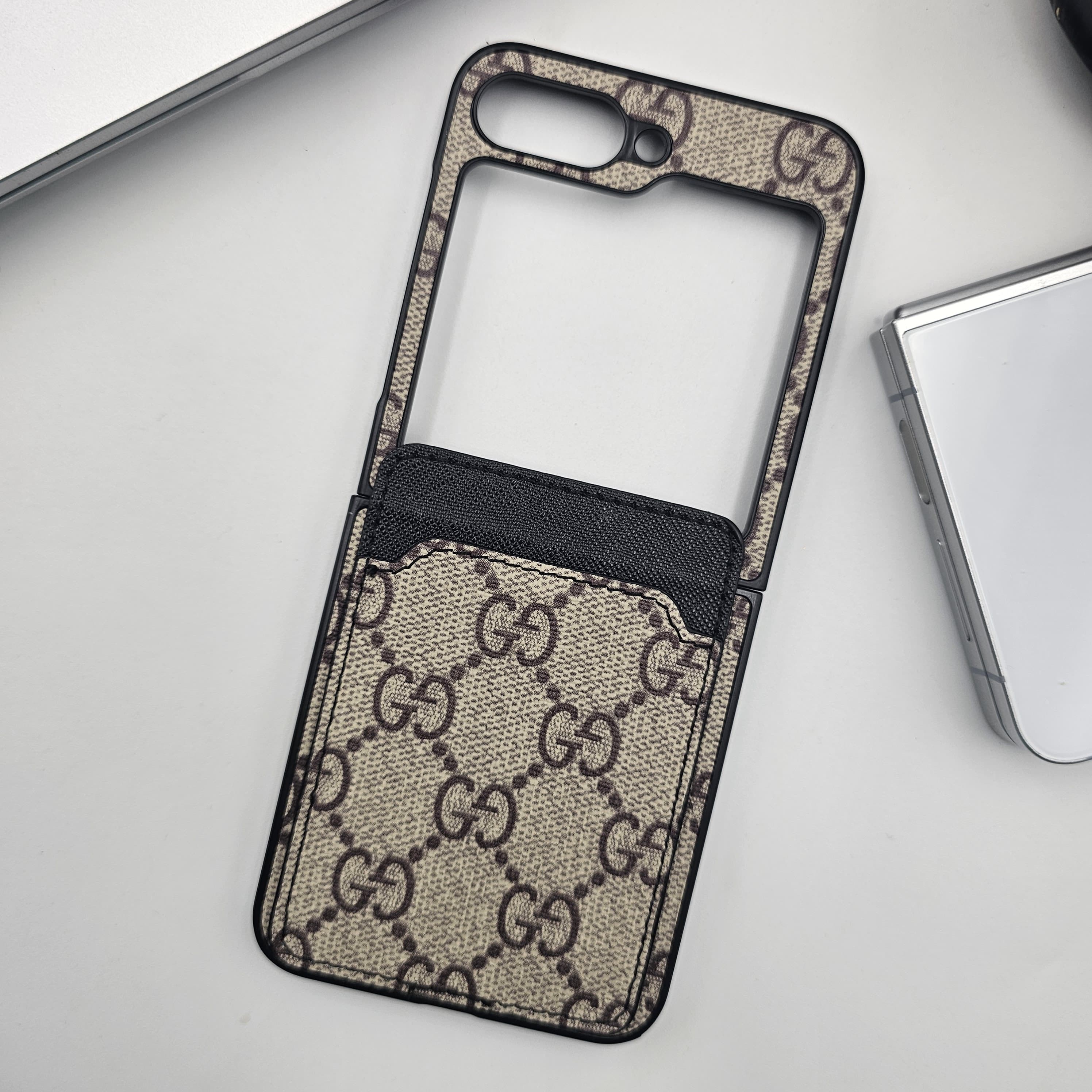 Samsung Galaxy Z Flip 7 FE Luxury PU Leather Card Holder Case