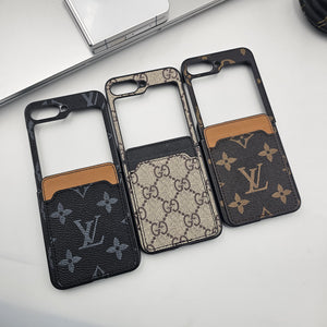 Samsung Galaxy Z Flip 6 Luxury PU Leather Card Holder Case