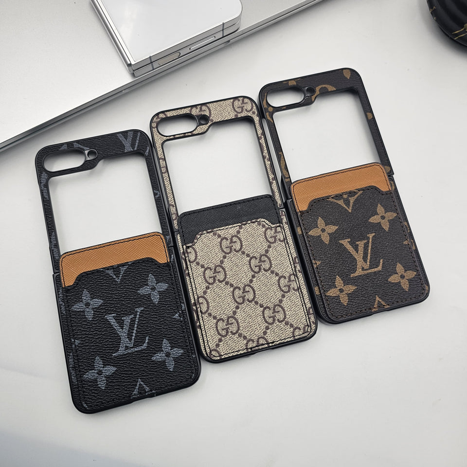 Samsung Galaxy Z Flip 6 Luxury PU Leather Card Holder Case