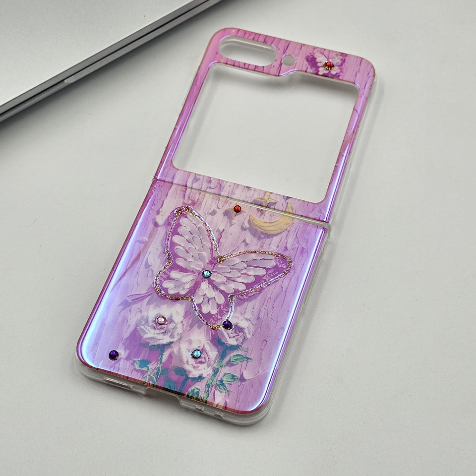 Samsung Galaxy Z Flip 6 3D Butterfly Color Changing Shimmer Case