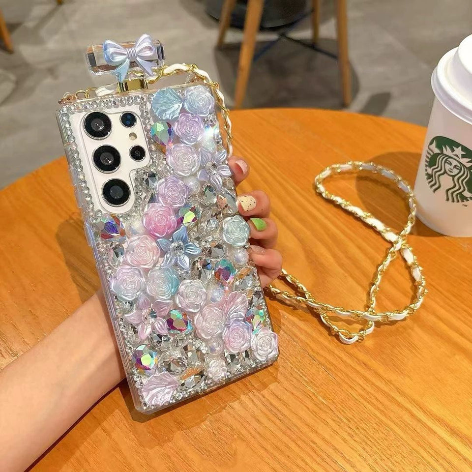 Samsung Galaxy S24 Ultra Perfume Bottle Floral Case With Sling