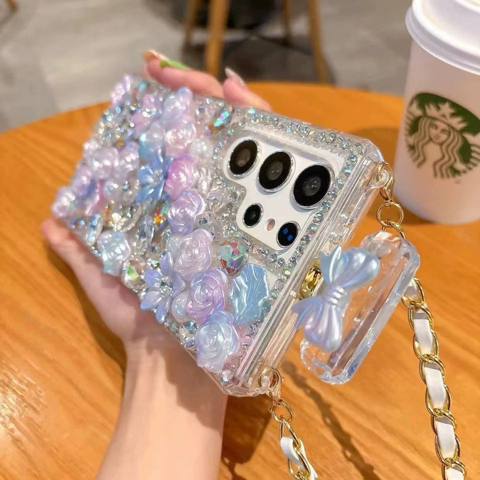 Samsung Galaxy S24 Ultra Perfume Bottle Floral Case With Sling