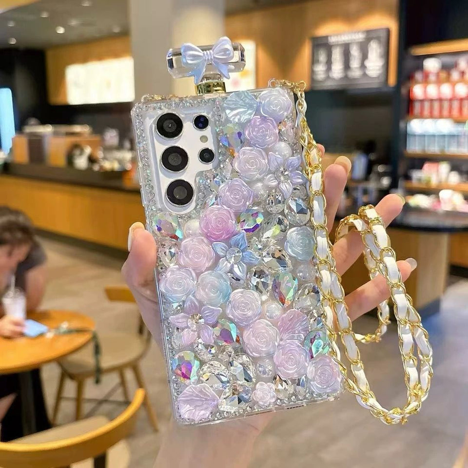 Samsung Galaxy S24 Ultra Perfume Bottle Floral Case With Sling