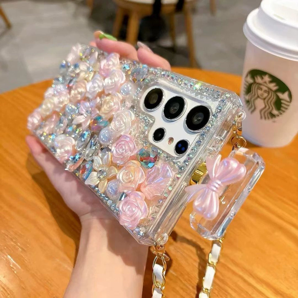Samsung Galaxy S24 Ultra Perfume Bottle Floral Case With Sling