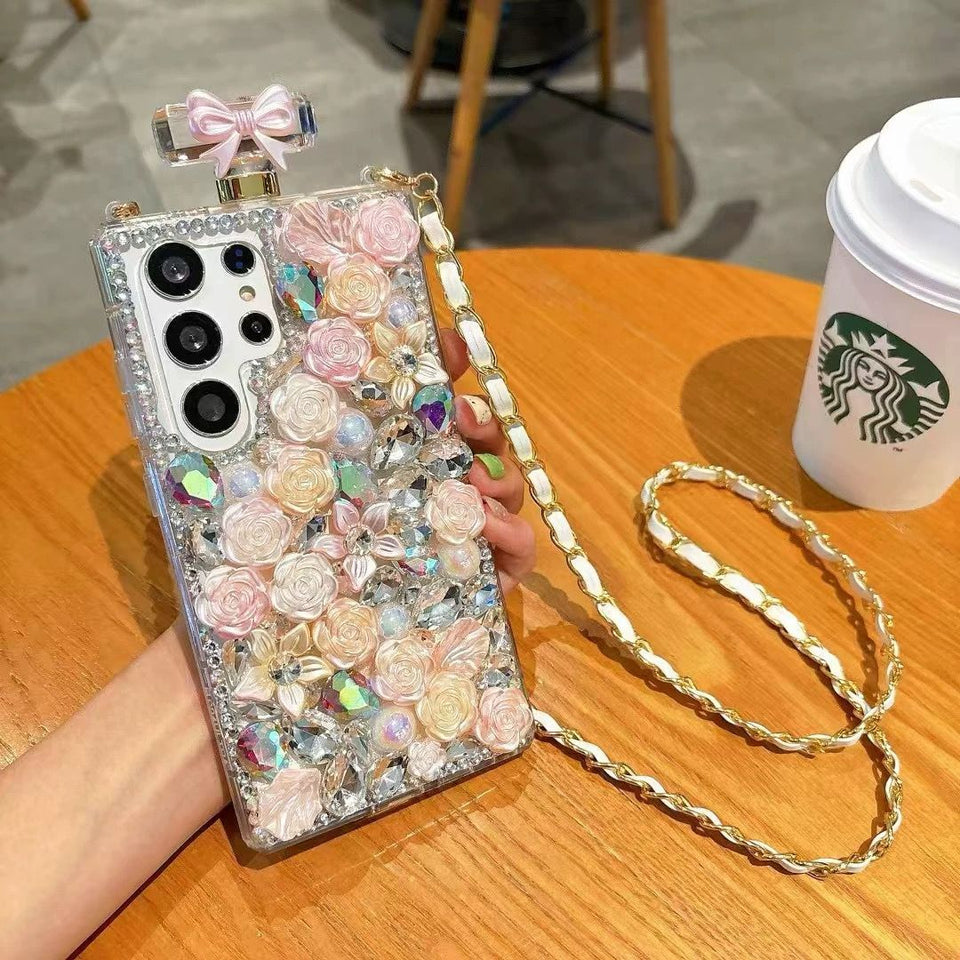 Samsung Galaxy S24 Ultra Perfume Bottle Floral Case With Sling