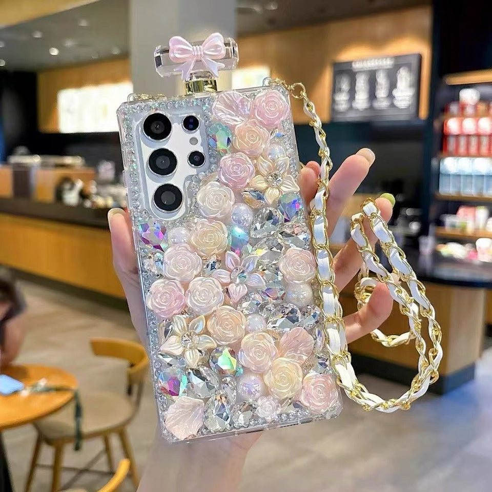 Samsung Galaxy S24 Ultra Perfume Bottle Floral Case With Sling