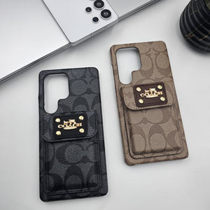Samsung Galaxy S24 Ultra Luxury CC Leather Cardholder Case