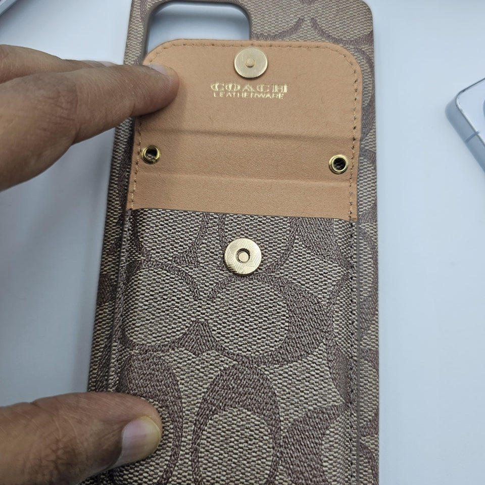 Samsung Galaxy S24 Ultra Luxury CC Leather Cardholder Case