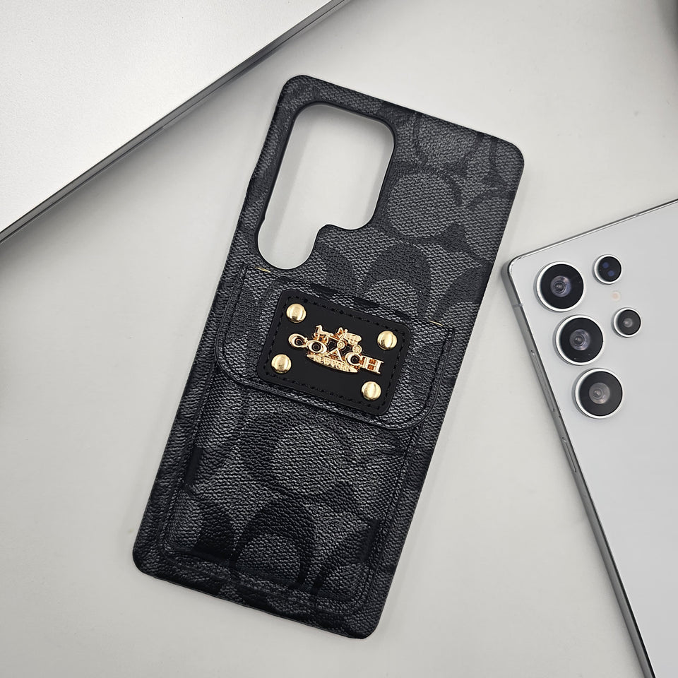 Samsung Galaxy S24 Ultra Luxury CC Leather Cardholder Case