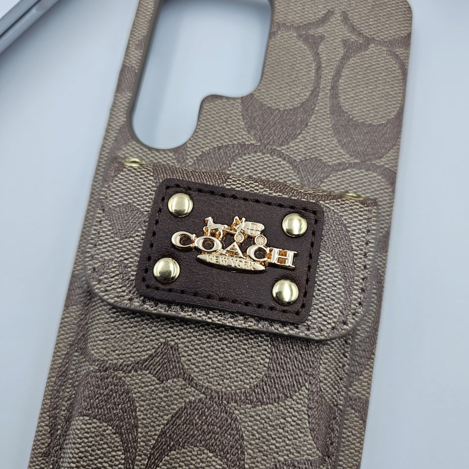 Samsung Galaxy S24 Ultra Luxury CC Leather Cardholder Case