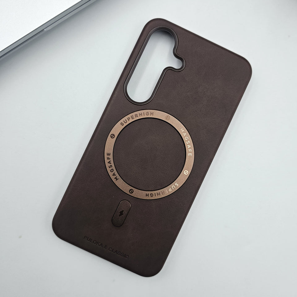 Samsung Galaxy S25 Leather Magnetic Magsafe Case