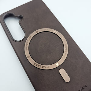 Samsung Galaxy S25 Leather Magnetic Magsafe Case