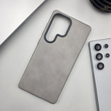 Samsung Galaxy S25 Ultra PU Leather Case Metal Bump Inside Velvet