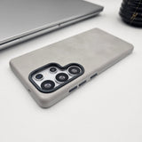 Samsung Galaxy S25 Ultra PU Leather Case Metal Bump Inside Velvet