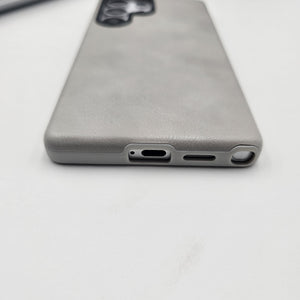 Samsung Galaxy S25 Ultra PU Leather Case Metal Bump Inside Velvet