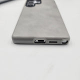Samsung Galaxy S25 Ultra PU Leather Case Metal Bump Inside Velvet