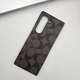 Samsung Galaxy Z Fold 6 Luxury Brand Pattern CC PU Leather Case Cover