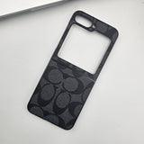 Samsung Galaxy Z Flip 6 Luxury Brand Pattern CC PU Leather Case Cover
