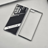 Samsung Galaxy Z Fold 6 Plating Leather Case Front Screen Protector