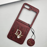 Samsung Galaxy Z Flip 6 CD Pearl Embossed Leather Cardholder Case