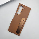 Samsung Galaxy Z Fold 6 Vegan Pebble Leather Case Inside Microfiber