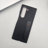 Samsung Galaxy Z Fold 6 Vegan Pebble Leather Case Inside Microfiber