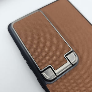 Samsung Galaxy S25 Ultra Dotted Feel Leather Foldable Stand Case