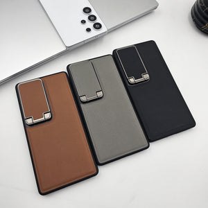 Samsung Galaxy S25 Ultra Dotted Feel Leather Foldable Stand Case