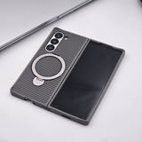 Samsung Galaxy Z Fold 6 Carbon Fibre With Magnetic Magsafe Ring Stand Case