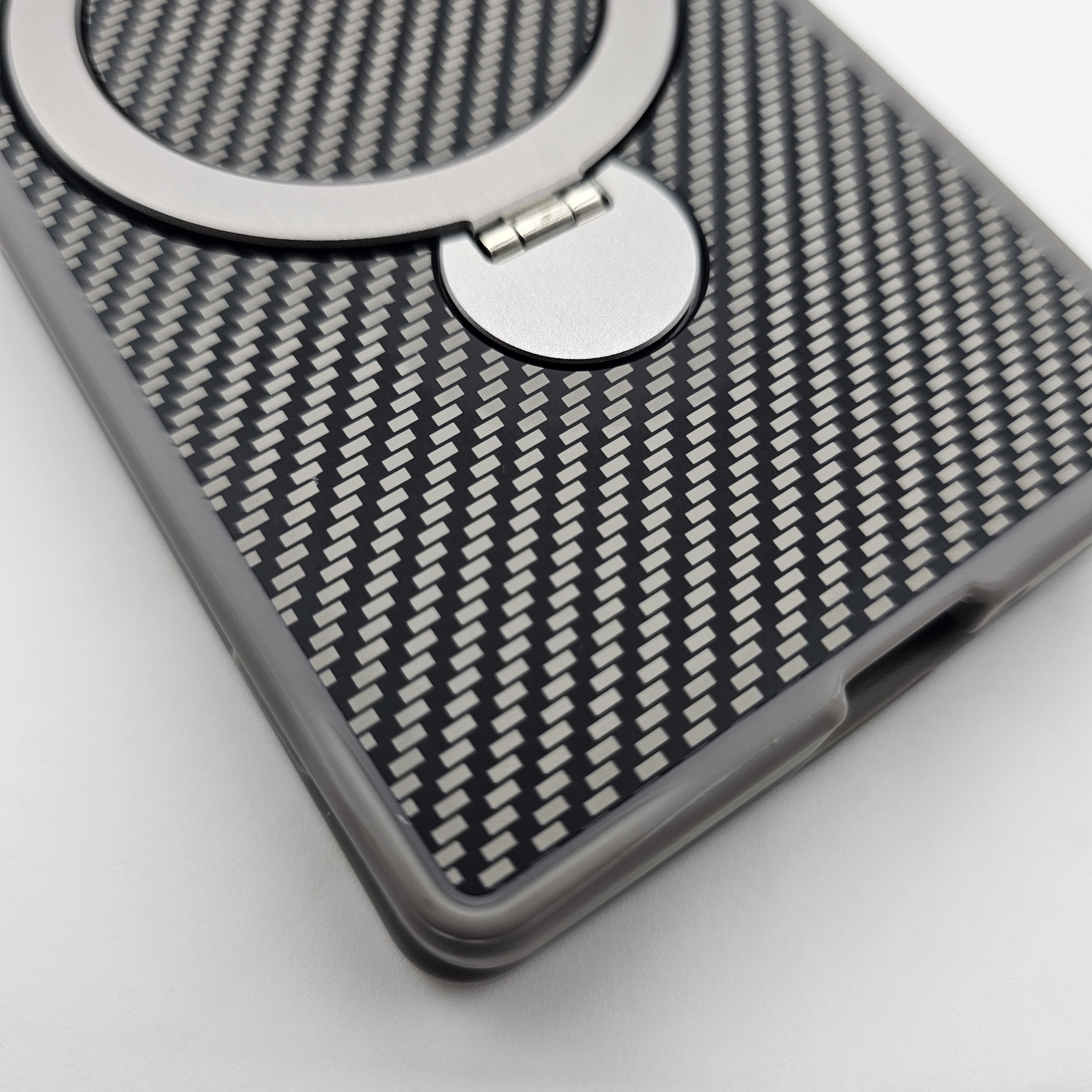 Samsung Galaxy Z Fold 6 Carbon Fibre With Magnetic Magsafe Ring Stand Case