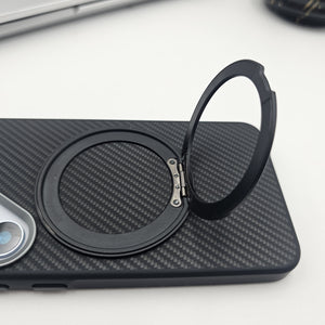 Samsung Galaxy S25 Carbon Fibre With Magnetic Magsafe Ring Stand Case