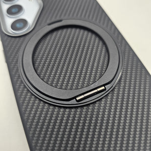 Samsung Galaxy S25 Carbon Fibre With Magnetic Magsafe Ring Stand Case