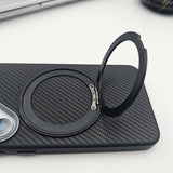 Samsung Galaxy S25 Carbon Fibre With Magnetic Magsafe Ring Stand Case