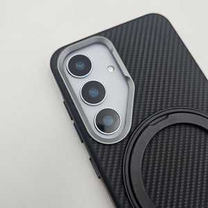 Samsung Galaxy S25 Carbon Fibre With Magnetic Magsafe Ring Stand Case