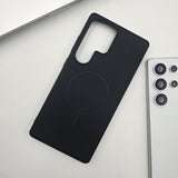 Samsung Galaxy S24 Ultra Smooth Feel Leather Magnetic Magsafe Case