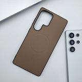 Samsung Galaxy S24 Ultra Smooth Feel Leather Magnetic Magsafe Case