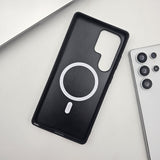Samsung Galaxy S24 Ultra Smooth Feel Leather Magnetic Magsafe Case