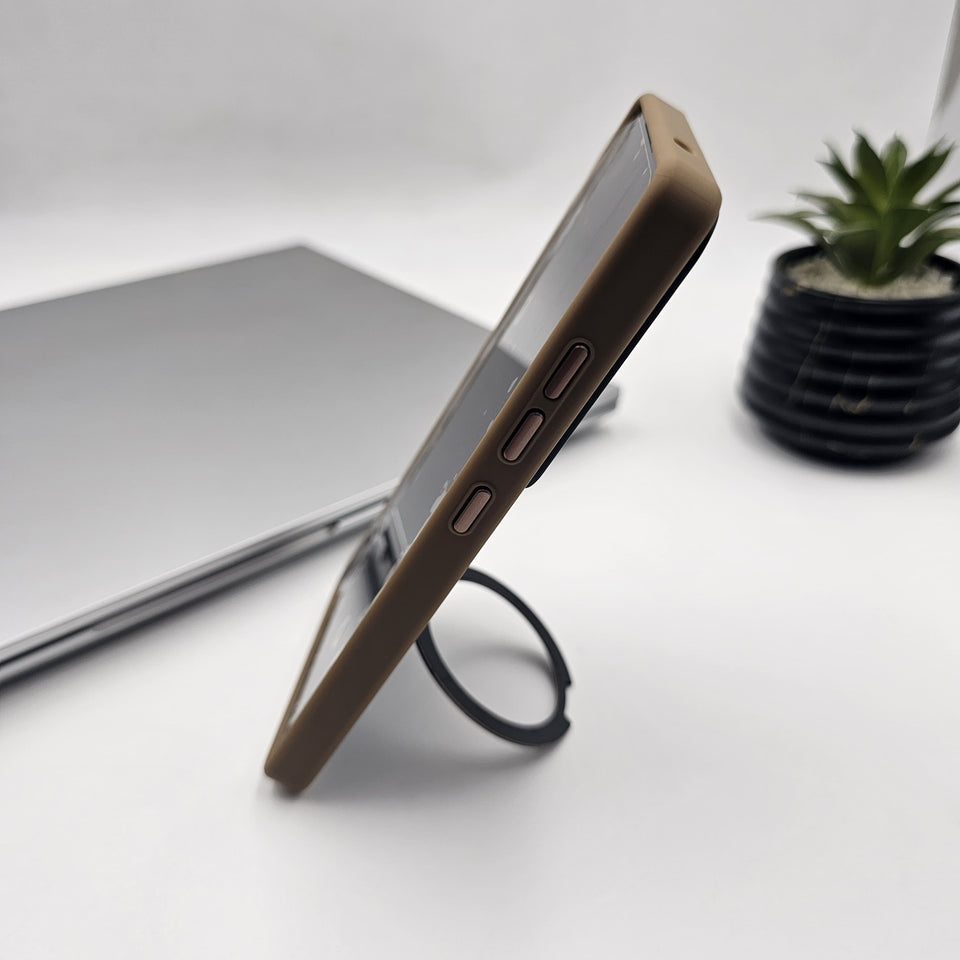 Samsung Galaxy S25 Smokey Metal Magsafe Ring Stand Case