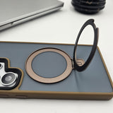 Samsung Galaxy S25 Smokey Metal Magsafe Ring Stand Case