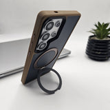Samsung Galaxy S24 Ultra Smokey Metal Magsafe Ring Stand Case